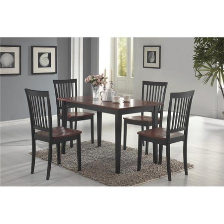 FURNORAMA Laurel Dining Set; Cappuccino & Cherry - 5 Piece FU1603768